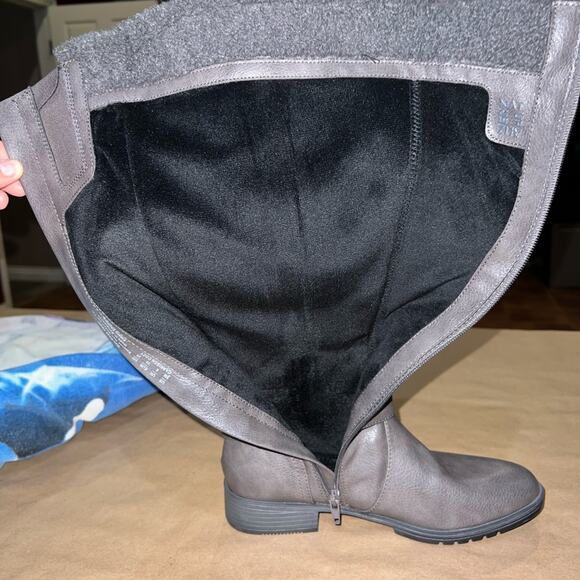 Naturalizer Garrison Cozy Womens Faux Leather Tall Knee-High Boots Gray size 9 - Picture 8 of 11